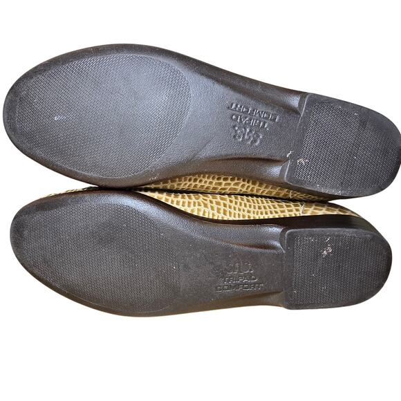 SAS TriPad Ladies Size 8 M Gold Leather Snake Print Slip On Loafer Classic USA - Picture 10 of 10